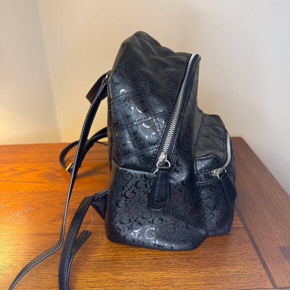 GUESS Black Logo Backpack - Picture 5 of 13